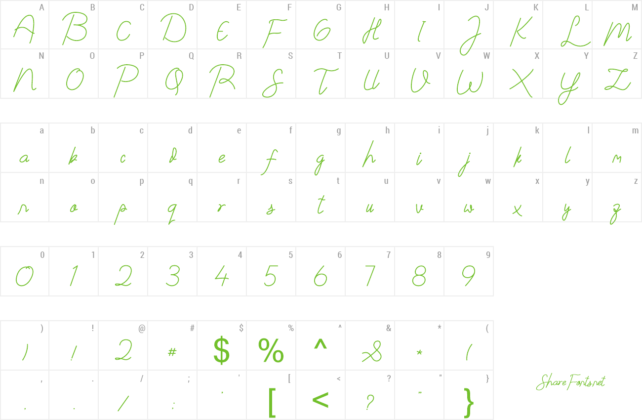 Font Simphony Signature preview